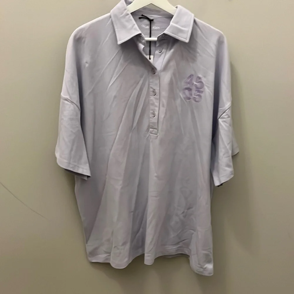ASOS 4505 Mens Polo Shirt NWT  Oversized Size Large Purple Collar